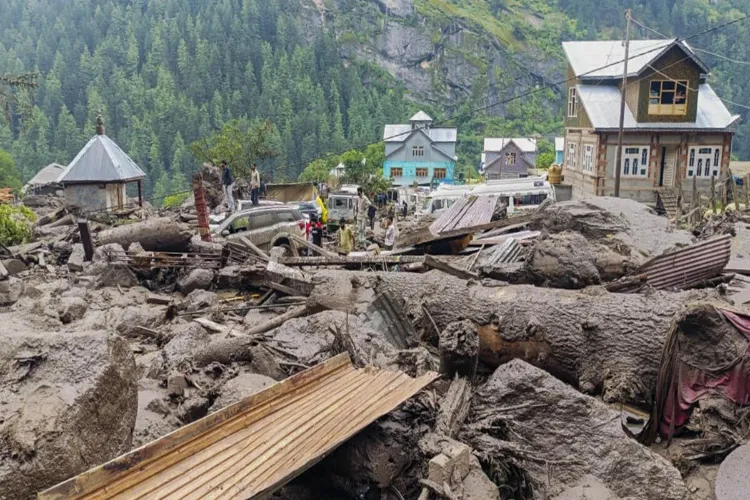 Wreckage in Kishtwar after cloudburst (file)