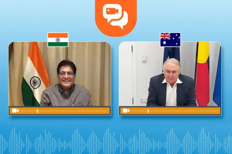Piyush Goyal discusses India-Australia CECA with Australian peer