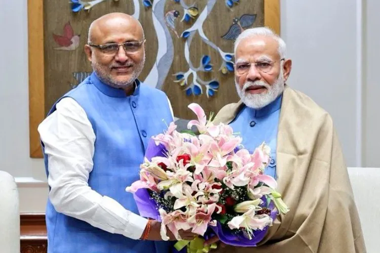 C P Radhakrishnan with Prime Minister Narendra Modi