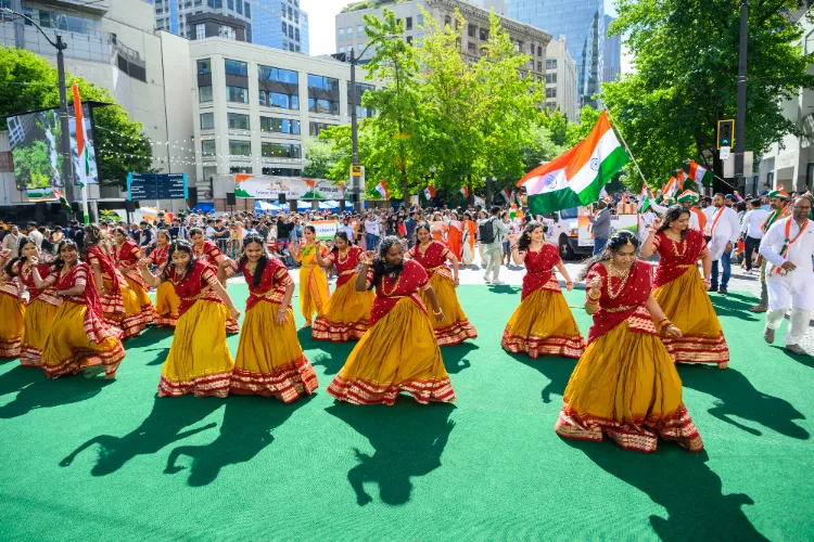 Dance show at India Day Parade in Seattle, NSA
