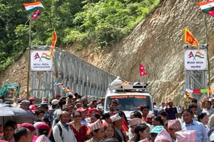 Inauguration of the newly built bridge in Panchthar, Nepal (file)