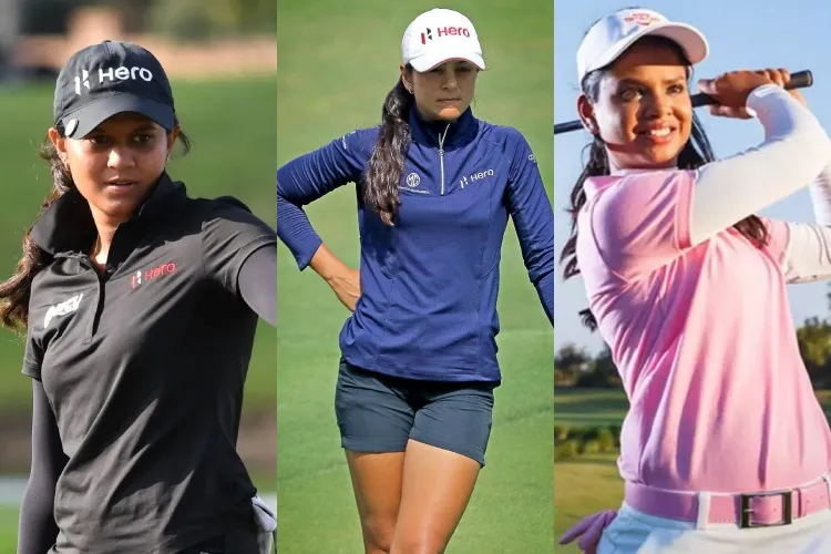Golfers Pranavi Urs, Tvesa Malik and Vani Kapoor