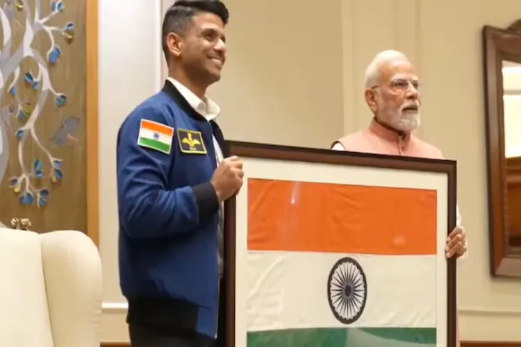 Group Captain Shubhanshu Shukla with PM Narendra Modi (file)