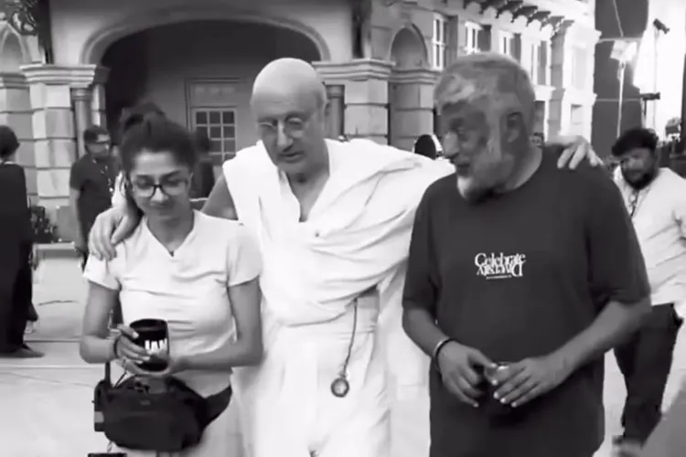 Anupam Kher on the sets of film 'The Bengal Files' 