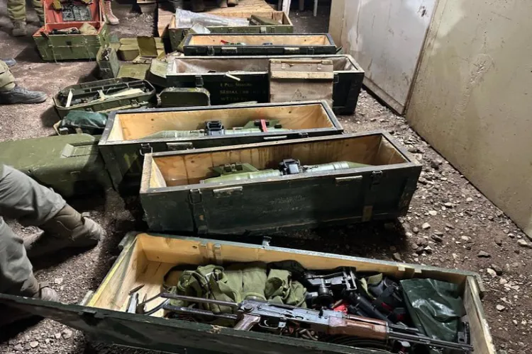 The arsenal recovered from the Houthis by Israeli Forces (X of Israeli Defence Forces)