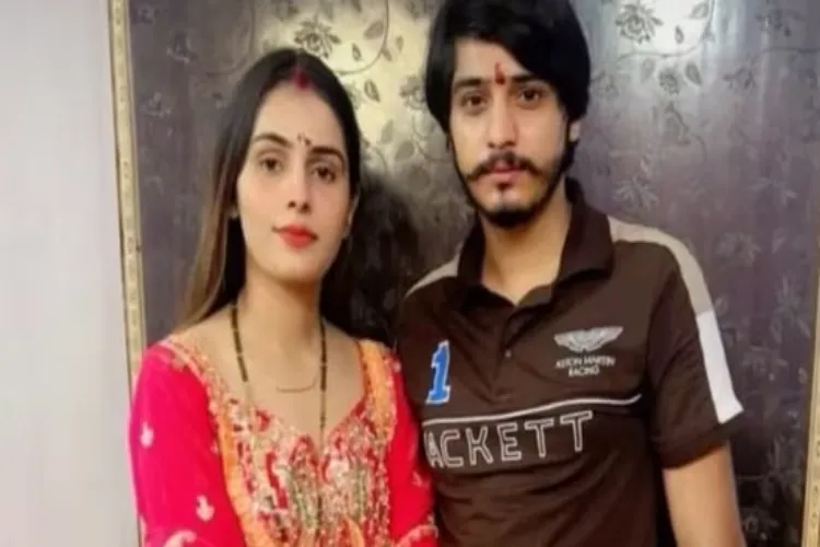 Nikki Bhatti with her husband in good times