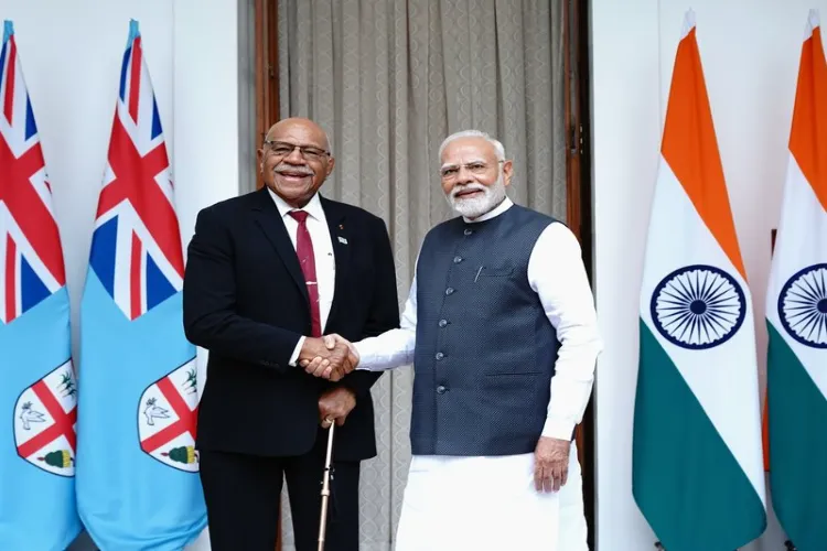 Prime Minister Narendra Modi met his Fijian counterpart, Sitiveni Ligamamada Rabuka