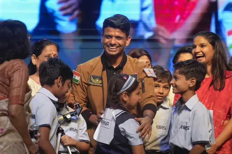 Group Captain Shubhanshu Shukla in Lucknow
