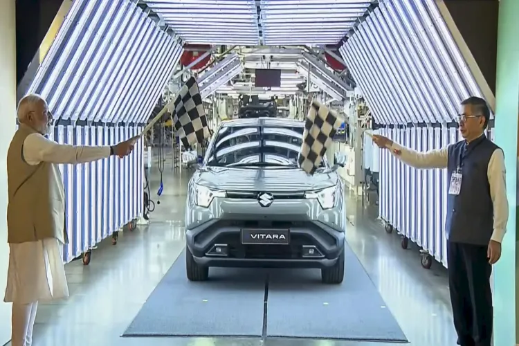Prime Minister Narendra Modi flagged off the 'e-VITARA'