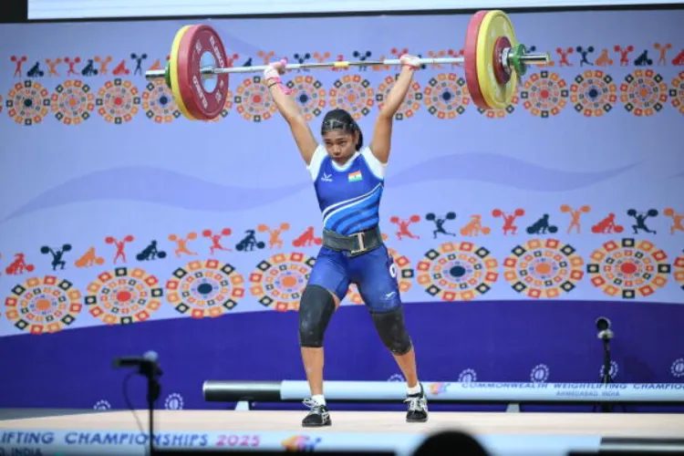 Koel Brar at Commonwealth Weightlifting championship, Ahmedabad