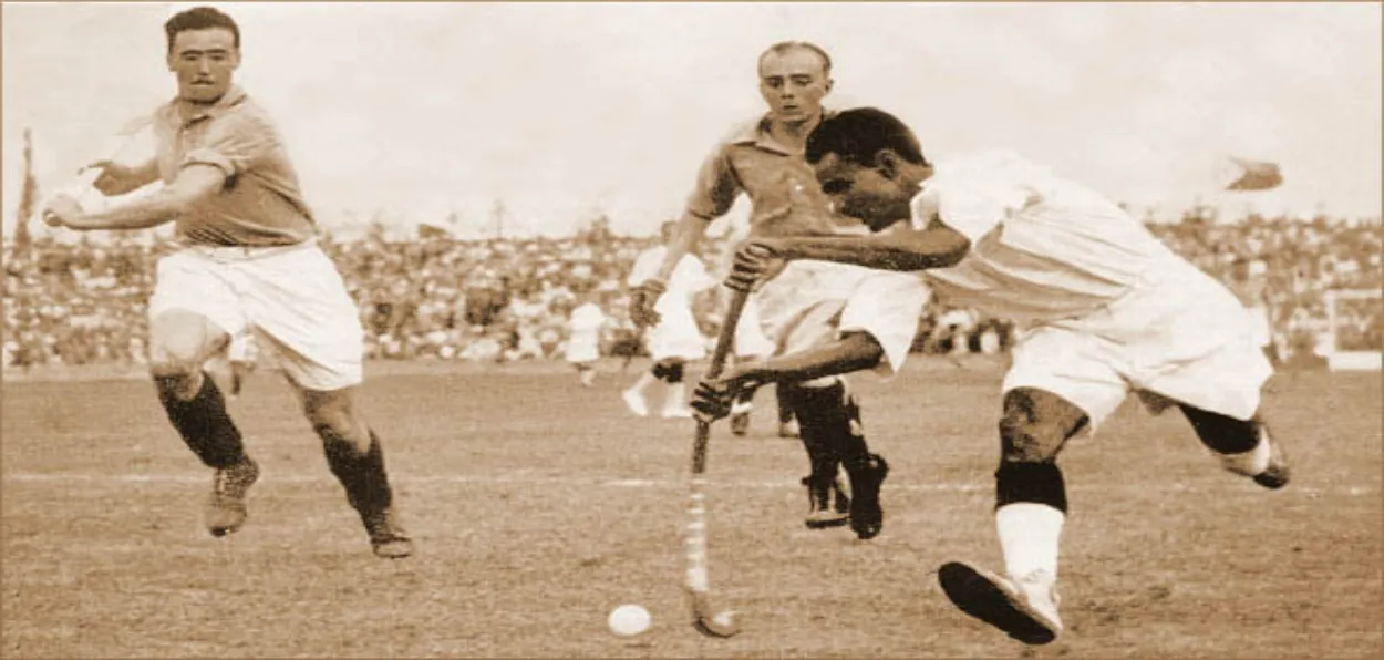 Dhyan Chand playing in Berlin Olympics