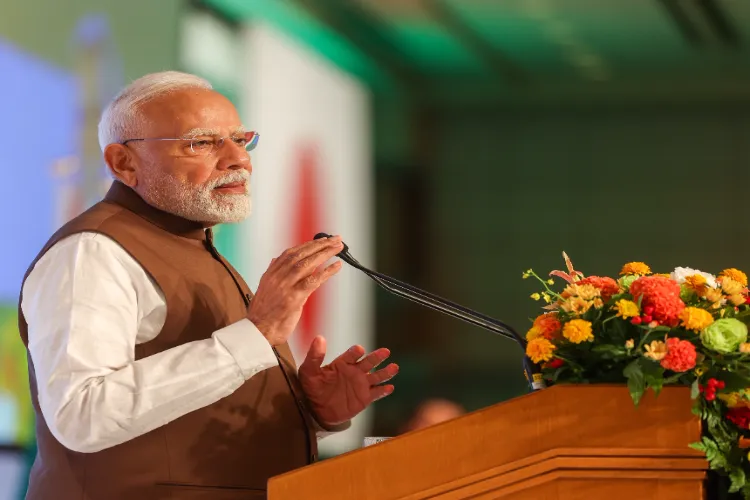 Pm Modi speaking at the 