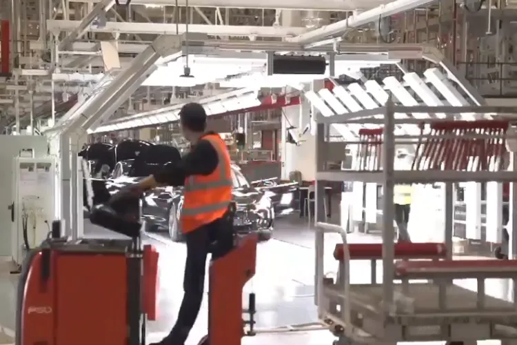 A car factory in China
