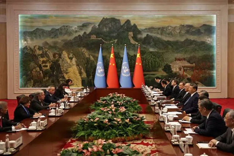 UN Secretary General Wang Yi and Chinese President Xi Jinping held a meeting ahead of the SCO Summit