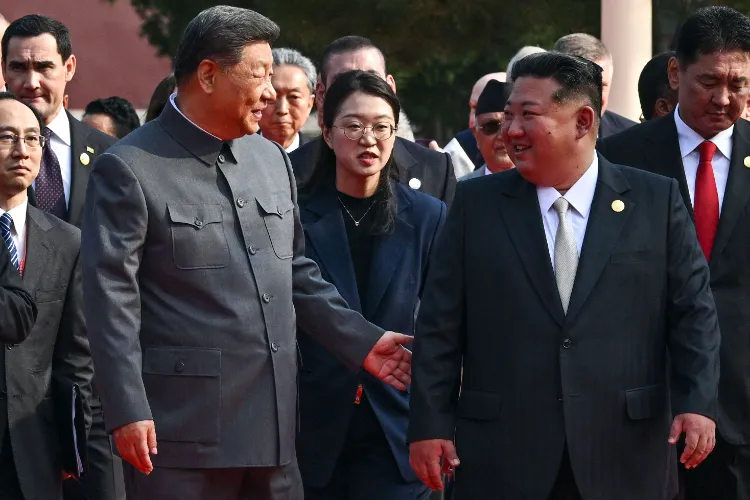 Chinese President Xi Jinping seen with North Korean leader Kim Jong-un