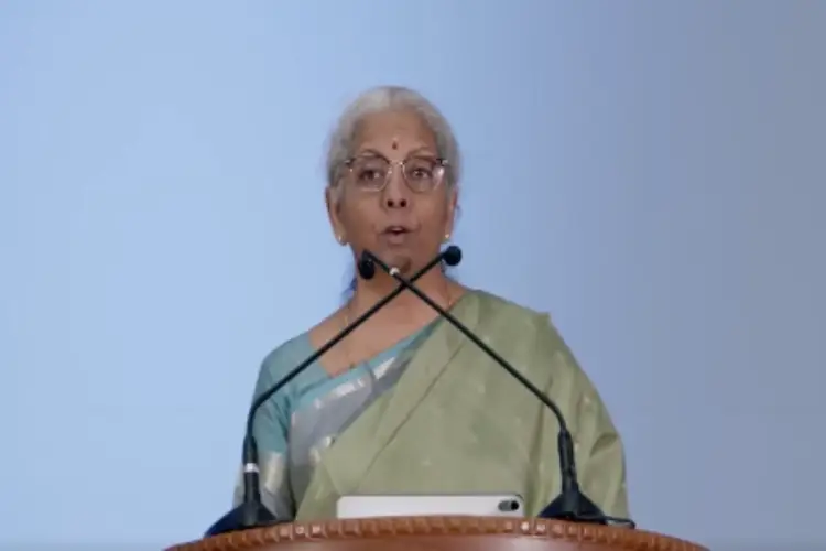 Finance Minister Nirmala Sitharaman announcing new GST reforms