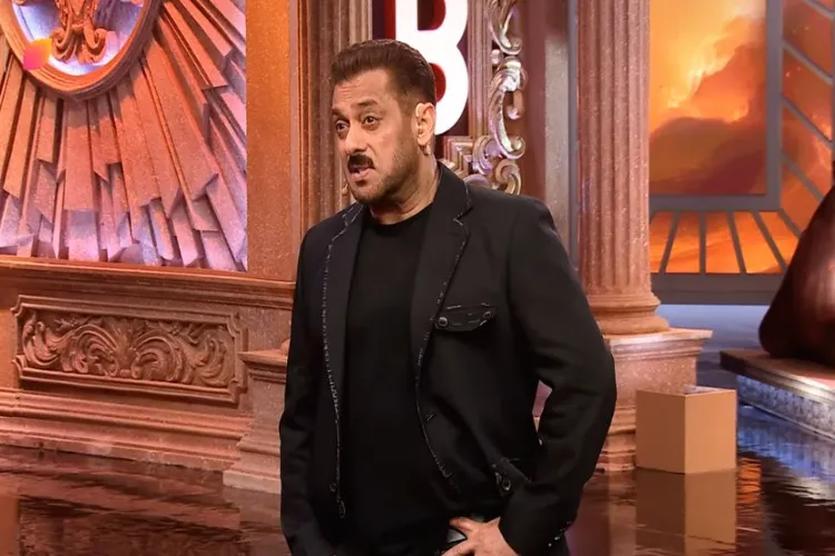 Actor Salman Khan on the sets of Bigg Boss
