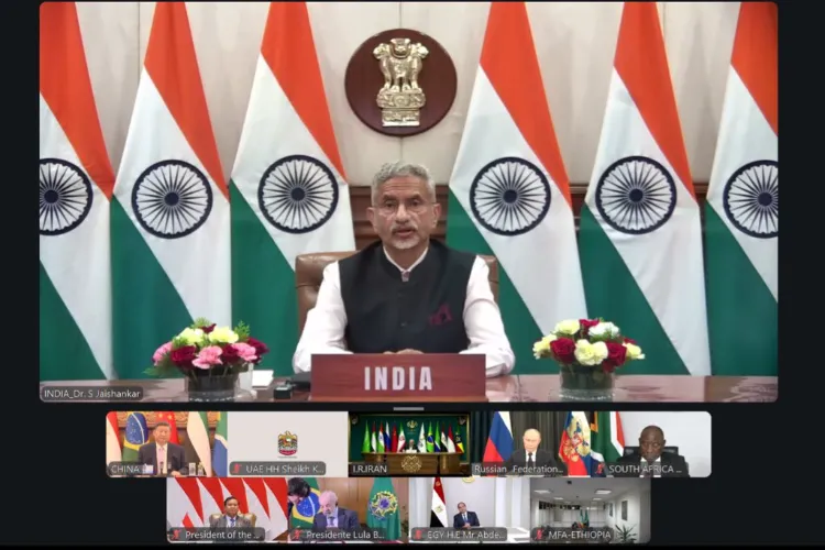 External Affairs Minister Dr S Jaishankar speaking virutally in the BRICS Foreign Ministers' meet