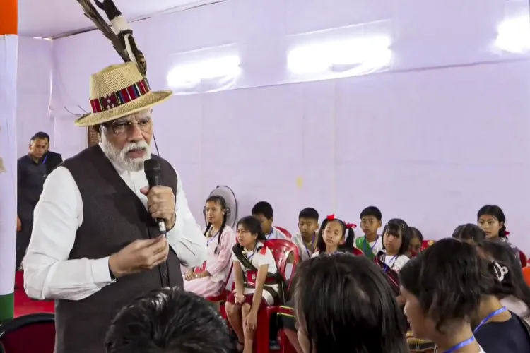 Prime Minister Narendra Modi interacted with locals in Imphal during his visit to Manipur