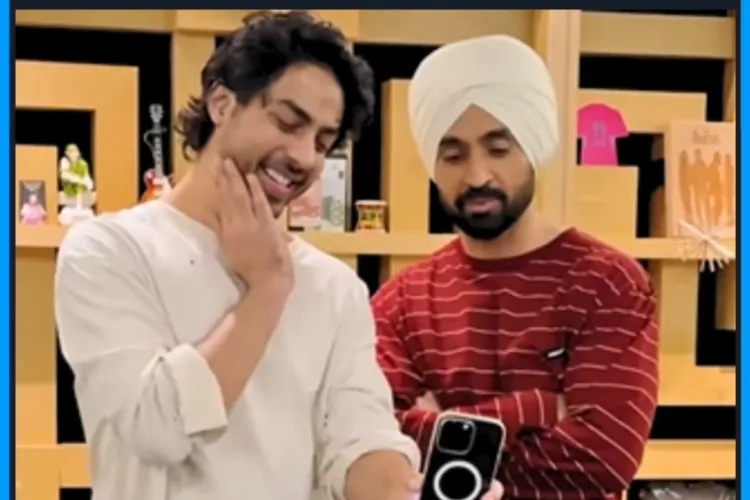 Diljit Doshanj with Aryan Khan
