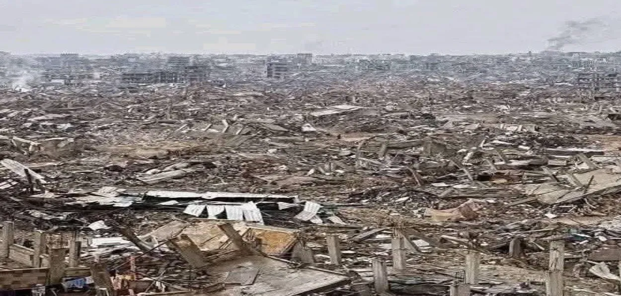 Gaza is a heap of rubble under Israeli onslaught