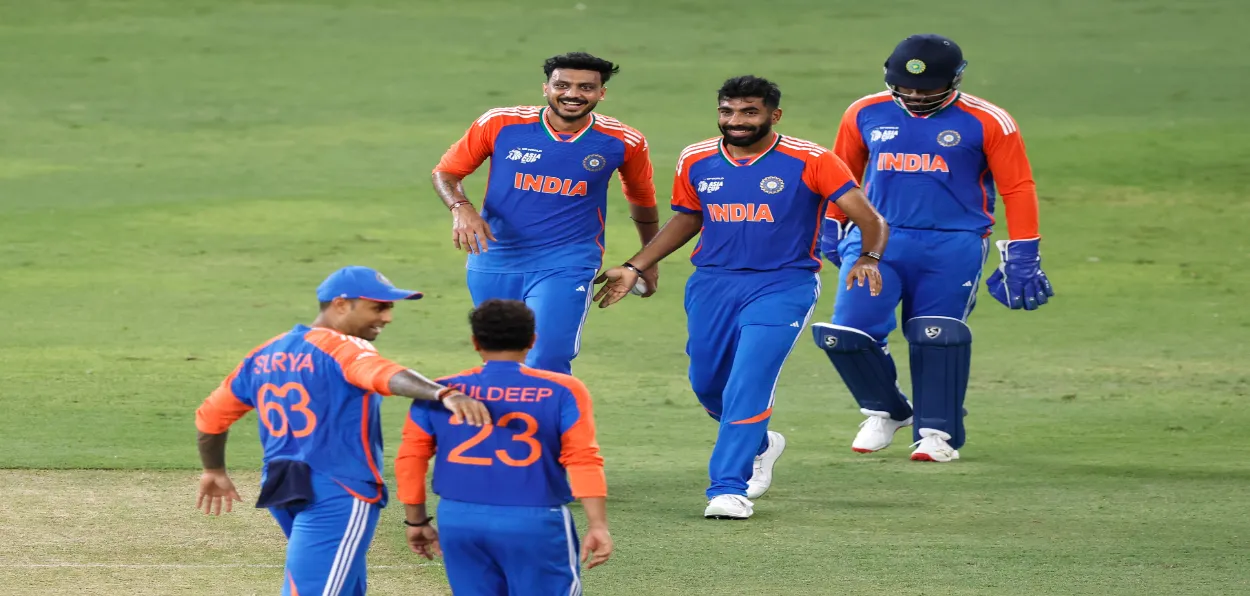 A moment in the India-Pakistan match in Dubai