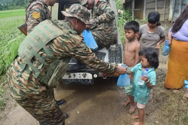 Indian Army providing rapid aid to flood-affected Manipur