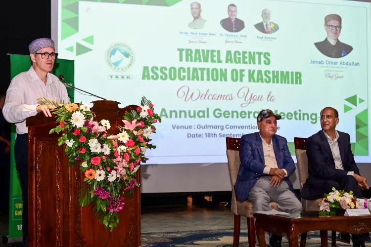 Jammu and Kashmir Chief Minister Omar Abdullah during the inauguration of water supply schemes at Tangmarg, in Baramulla district