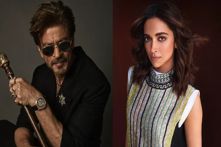 Actors Shah Rukh Khan and Deepika Padukone