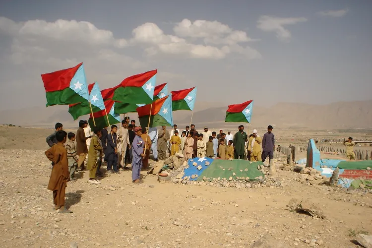 Baloch people burying the dead