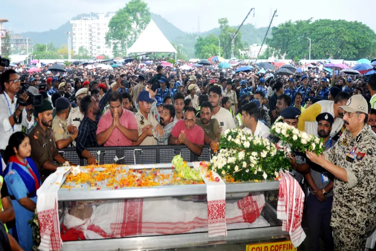 Assam DGP Harmeet Singh pays tribute to late Assamese singer Zubeen Garg.
