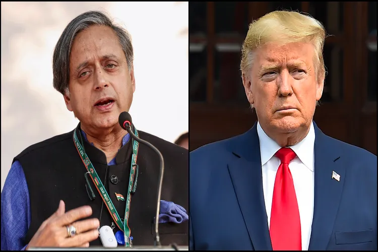 Congress MP Shashi Tharoor and US President Donald Trump