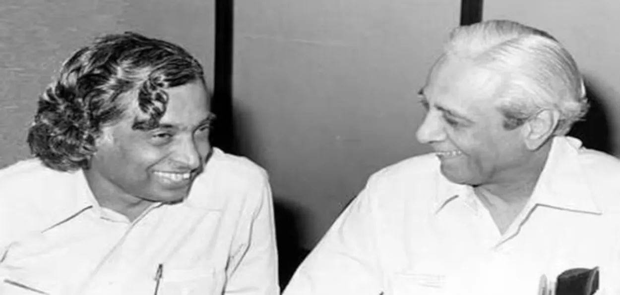 A young APJ Abdul Kalam with Satish Dhawan
