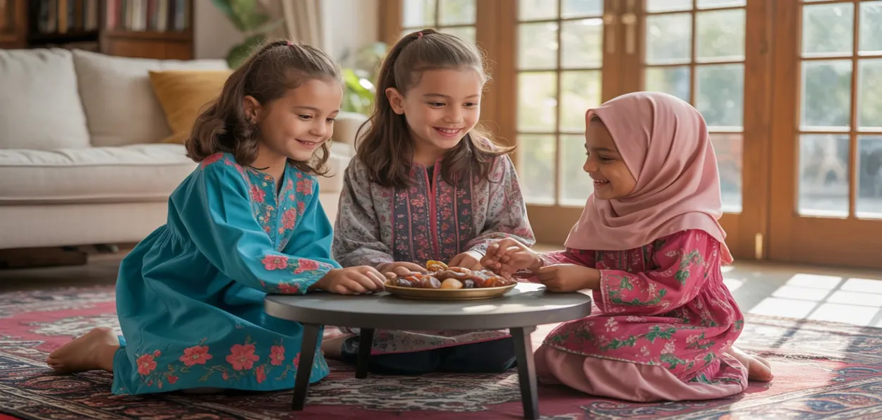 Girls in a Muslim family (AI-generated image)