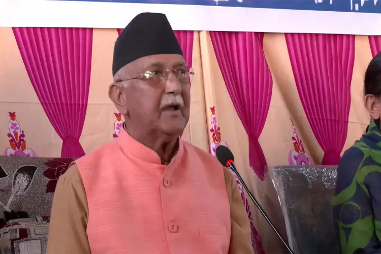 Nepali leader and chairman of the CPN-UML KP Sharma Oli 