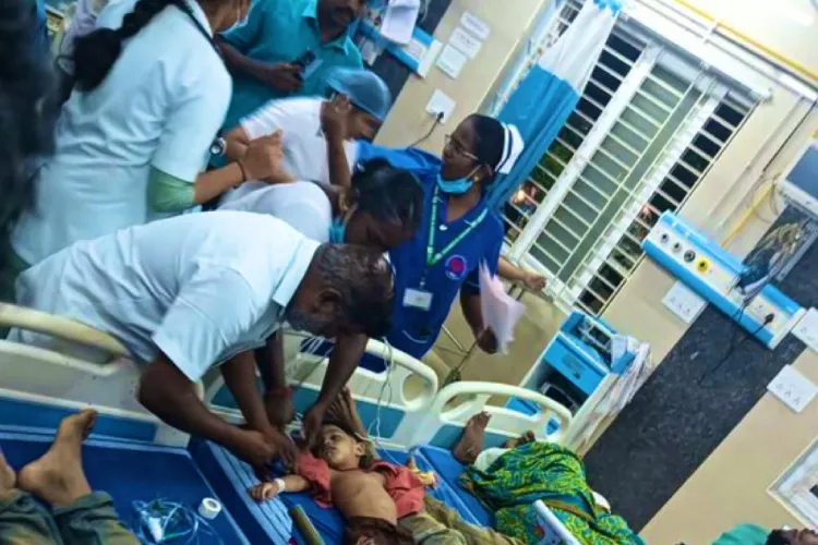 Scenes in Karur Hospital where stampede victims are admitted