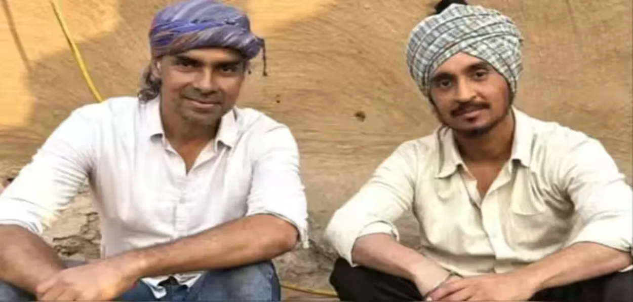 Director Imtiaz Ali and actor-singer Diljeet Singh Doshanjh on the sets of the movie
