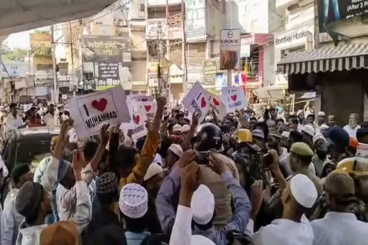 Demonstrators in Bareilley