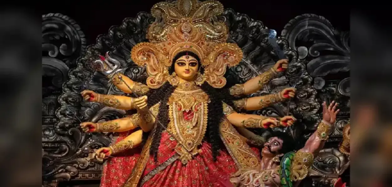 Maa Durga's statute in a Puja Pandal