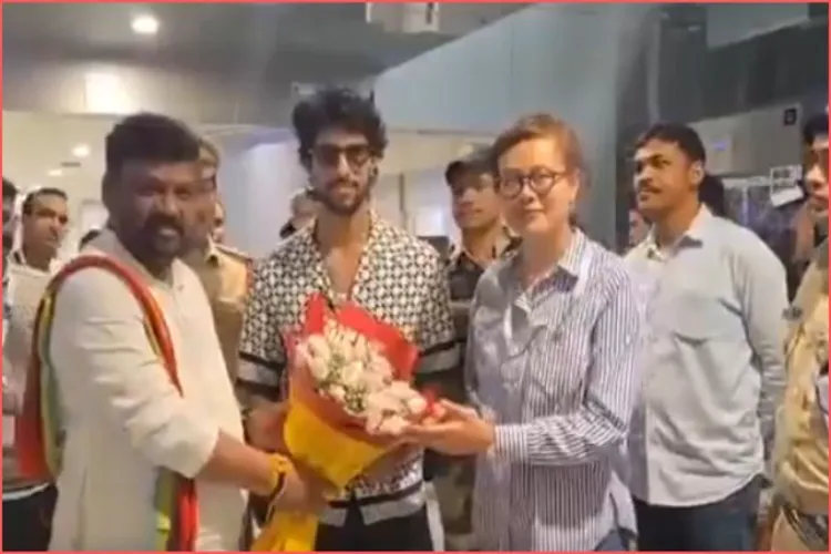 Welcome to Tilak varma at Hyderabad airport