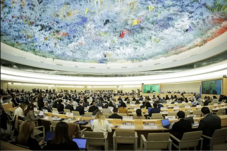 UNHRC in session in Geneva, Switzerland