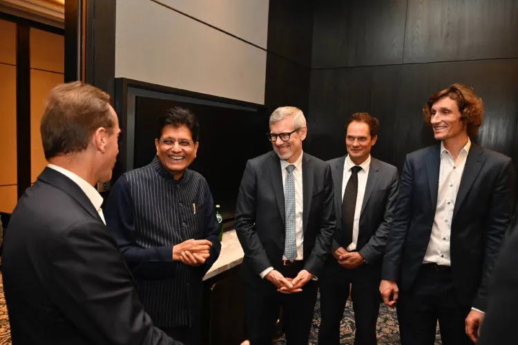 Commerce and Industry Piyush Goyal with Airbus Chairman Rene Obermann 