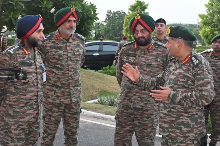 Army chief General Upendra Dwivedi with officers