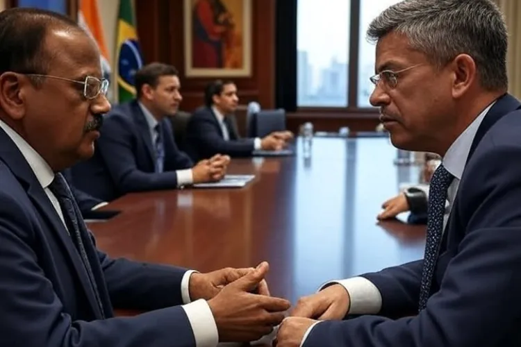 NSA Ajit Doval with Special Advisor to the President of Brazil, Celso Luis Nunes Amorim