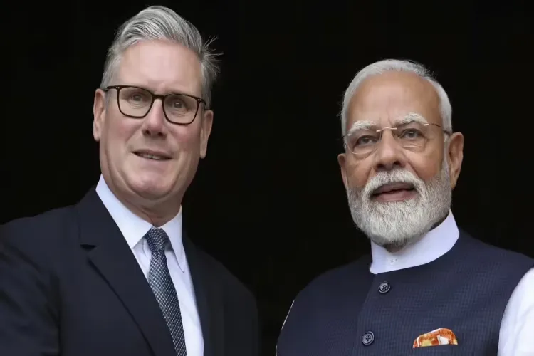 Prime Minister Narendra Modi with UK Prime Minister Keir Starmer