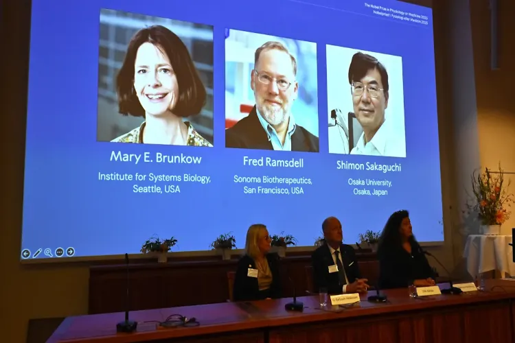 Mary E Brunkow, Fred Ramsdell and Shimon Sakaguchi won the Nobel Prize in medicine 