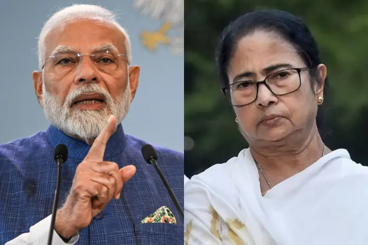 Prime Minister Narendra Modi and West Bengal Chief Minister Mamata Banerjee