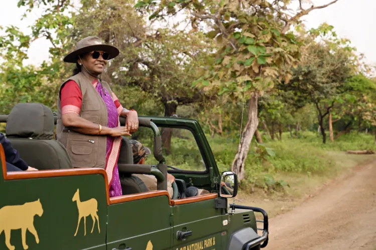 President Droupadi Murmu in Gir national park