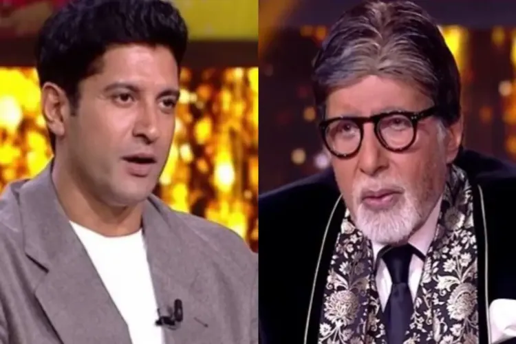 Actors Farhan Akhtar and Amitabh Bachchan