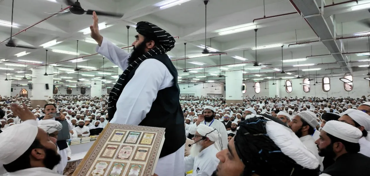 Afghanistan's Foreign Minister Amir Khan Muttaqi at Darul Uloom Deoband